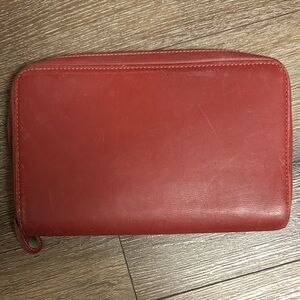 Red Leather Coach Wallet